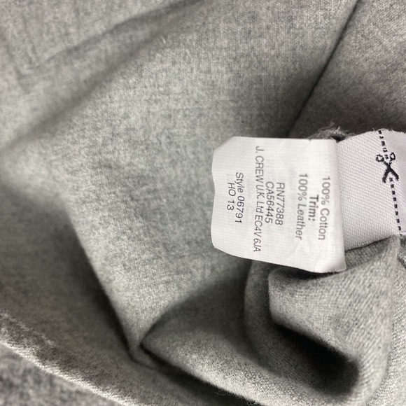 J. Crew Shirt Men Medium Gray Flannel Leather Elbow Patches - Picture 6 of 11